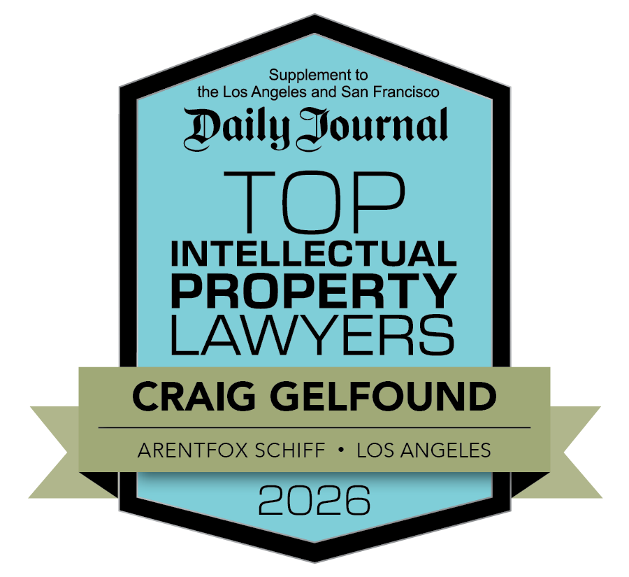 Daily Journal Top Intellectual Property Lawyers 2026 Badge Craig Gelfound
